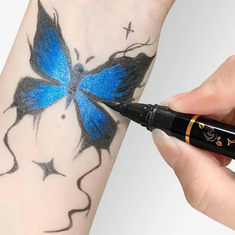 BodyArt Pro™ | Tattoo-Stifte für Body Art — Kreativer Spaß zu Halloween & Party 10er-Set