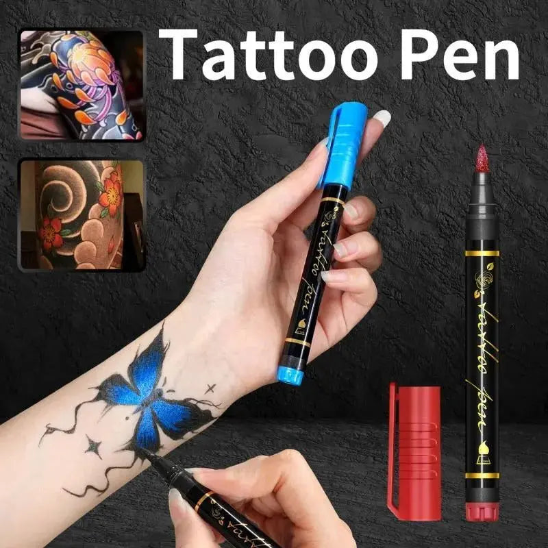 BodyArt Pro™ | Tattoo-Stifte für Body Art — Kreativer Spaß zu Halloween & Party 10er-Set