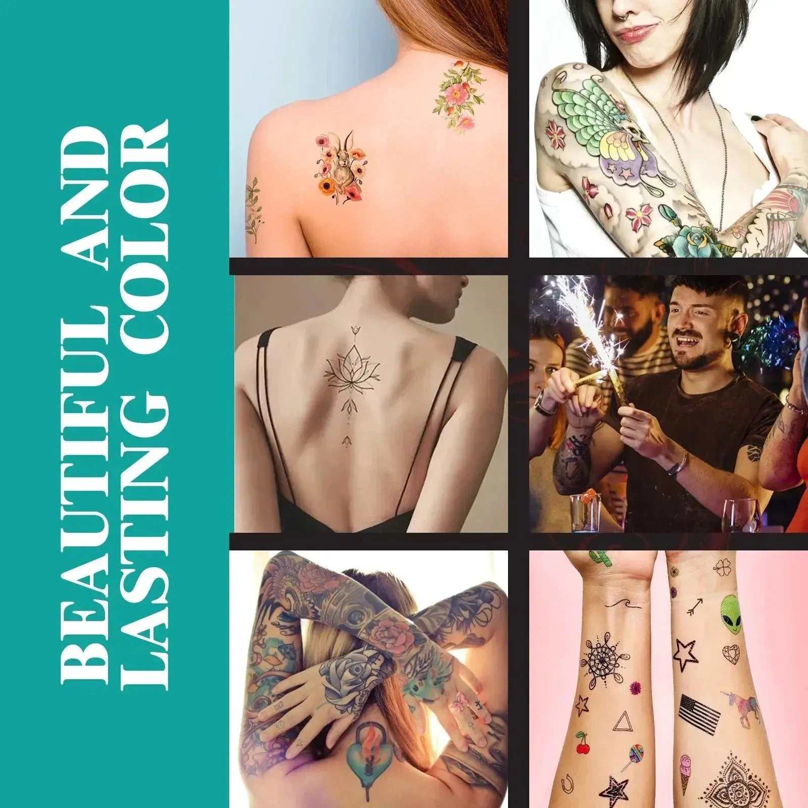 BodyArt Pro™ | Tattoo-Stifte für Body Art — Kreativer Spaß zu Halloween & Party 10er-Set