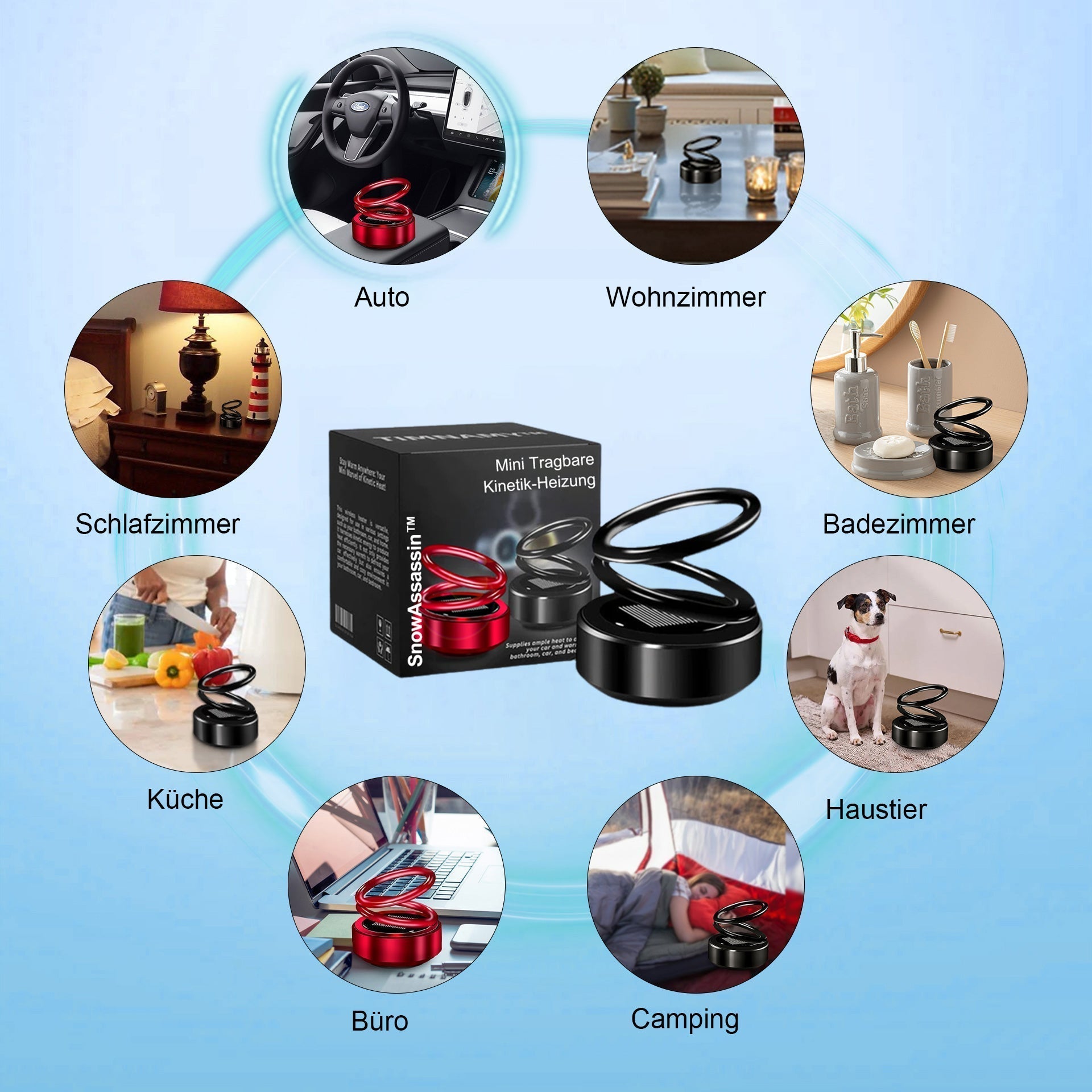 SolarHeatGo™ | Tragbare Kinetische Molekularheizung mit Solarenergie