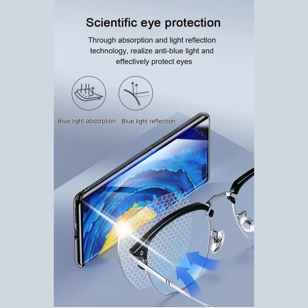 1+1 GRATIS | ClearSight™ | Ultralichte Bril met Anti-Blauw Licht Bescherming & Leeshulp