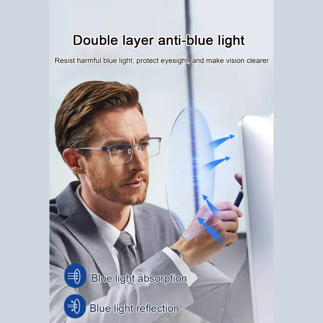 1+1 GRATIS | ClearSight™ | Ultralichte Bril met Anti-Blauw Licht Bescherming & Leeshulp