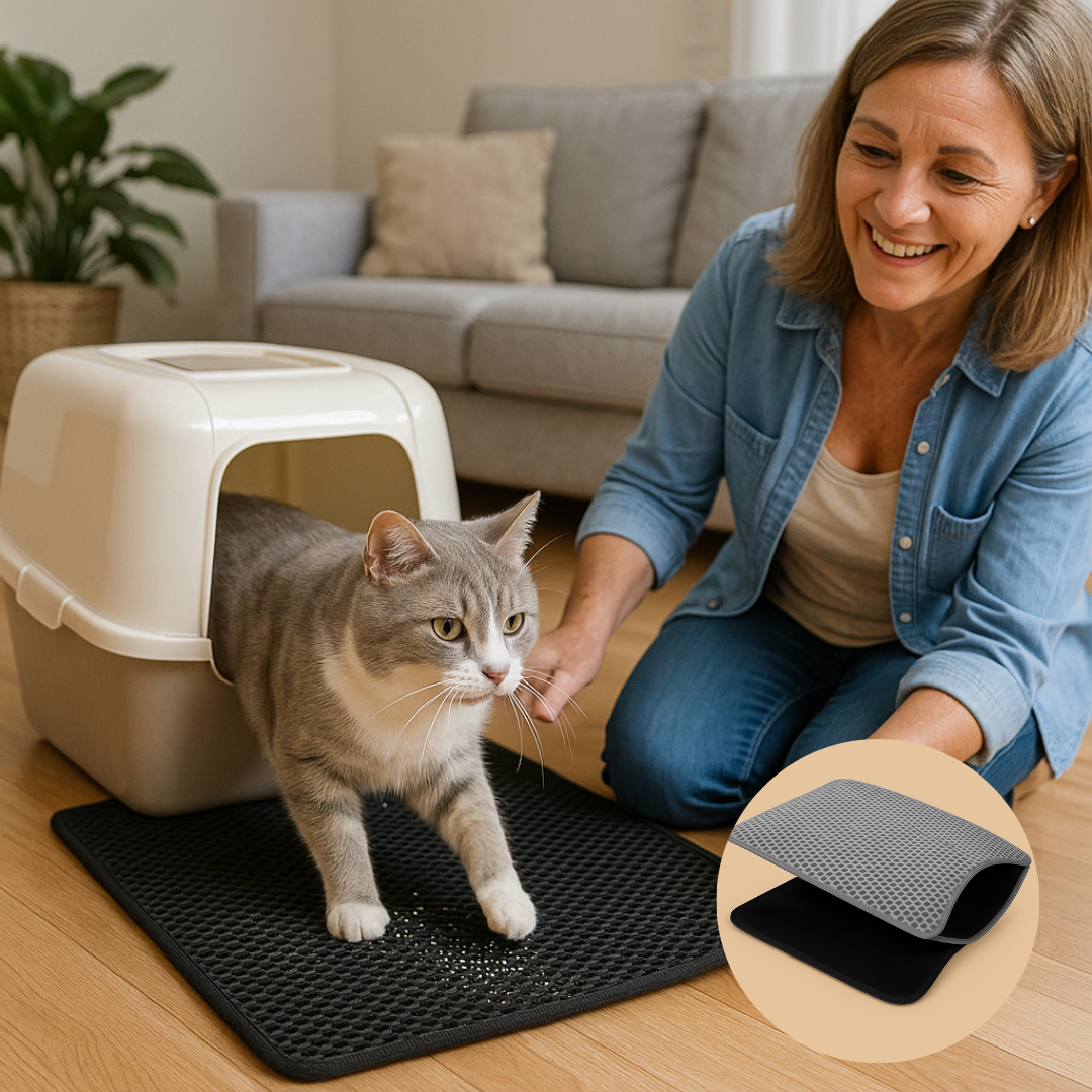 PawGuard™ | Zwei-lagige Katzenstreumatte für saubere und hygienische Böden [Letzter Tag Rabatt]