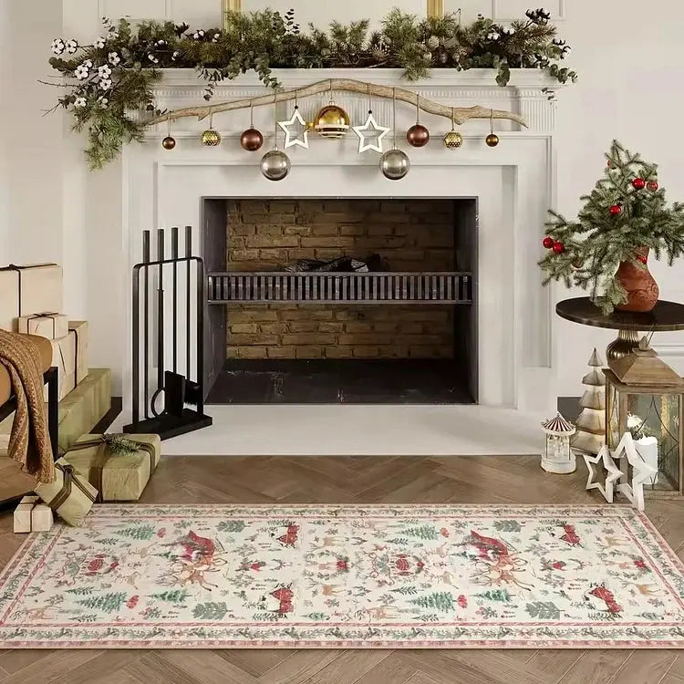 SnowHaven™ | Weihnachtsteppich mit Wintermotiv | 60×160 cm