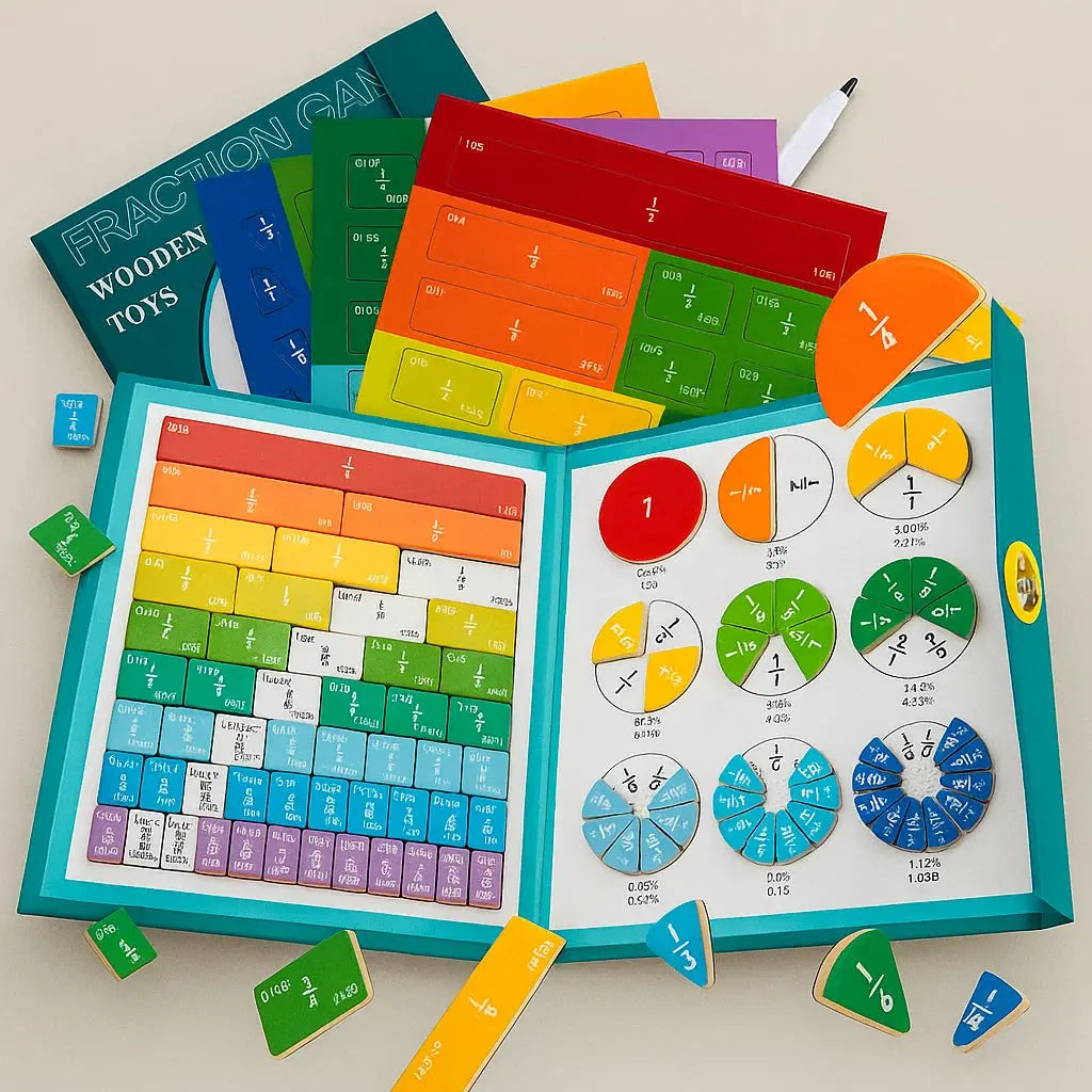 FractionMaster™ | Magnetisches Mathe-Set: Mathe-Lernset für Kinder (ab 6 Jahren)