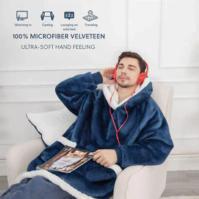50% Rabatt | ComfyBlanket™ | Ultrawarmer Sherpa-Fleece-Hoodie für maximale Gemütlichkeit