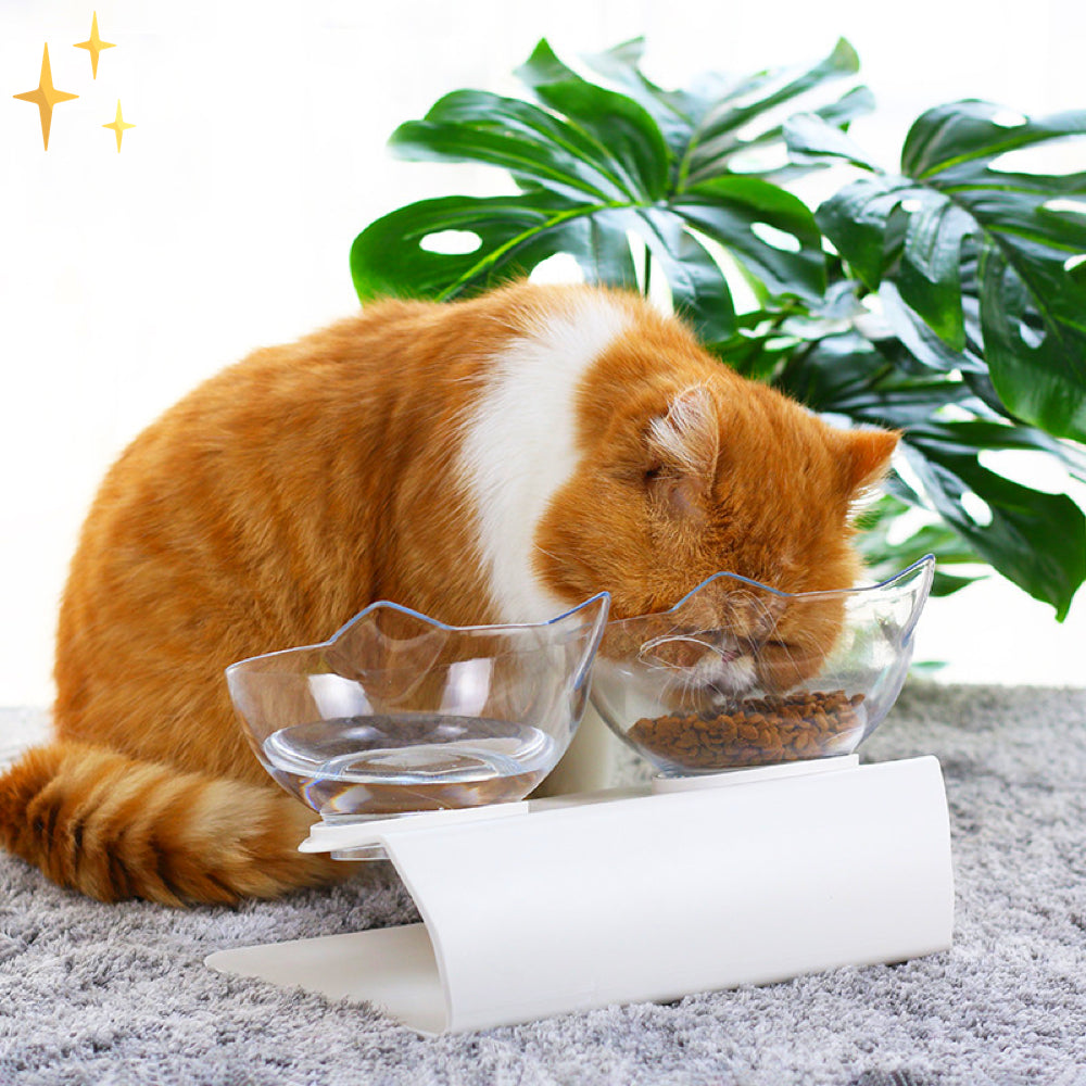 Katze Formige Futterschale für Katzen | Ergonomisches Design für gesunde Mahlzeiten und stilvolles Fressen