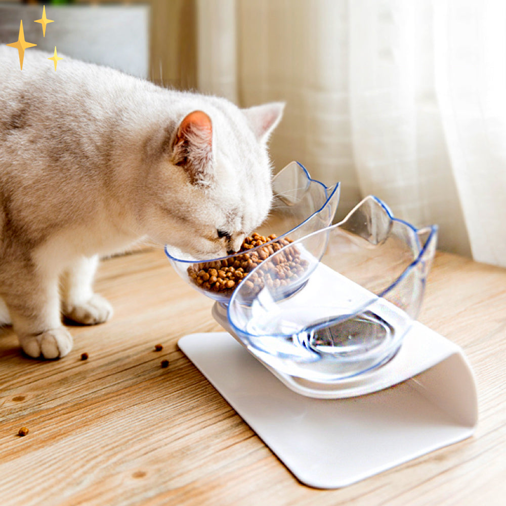 Katze Formige Futterschale für Katzen | Ergonomisches Design für gesunde Mahlzeiten und stilvolles Fressen