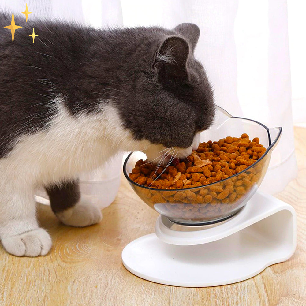Katze Formige Futterschale für Katzen | Ergonomisches Design für gesunde Mahlzeiten und stilvolles Fressen