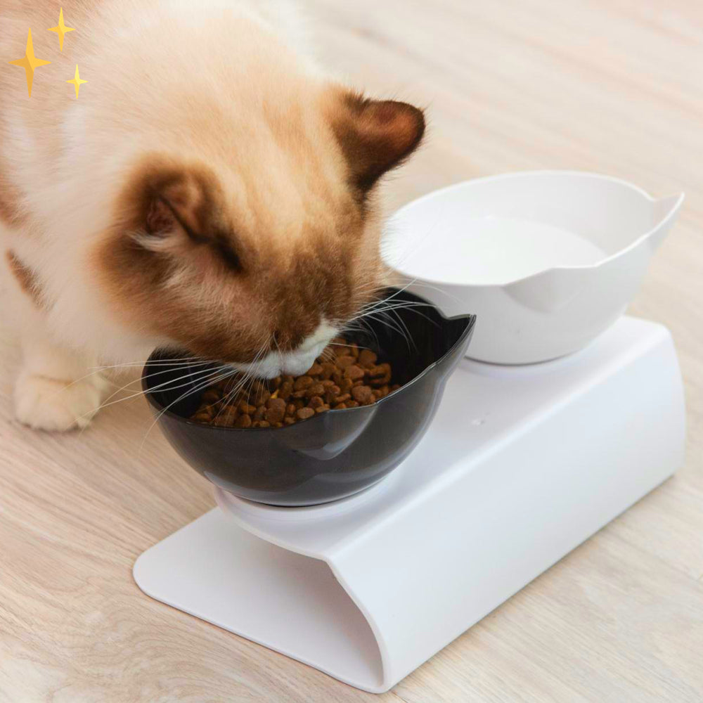 Katze Formige Futterschale für Katzen | Ergonomisches Design für gesunde Mahlzeiten und stilvolles Fressen
