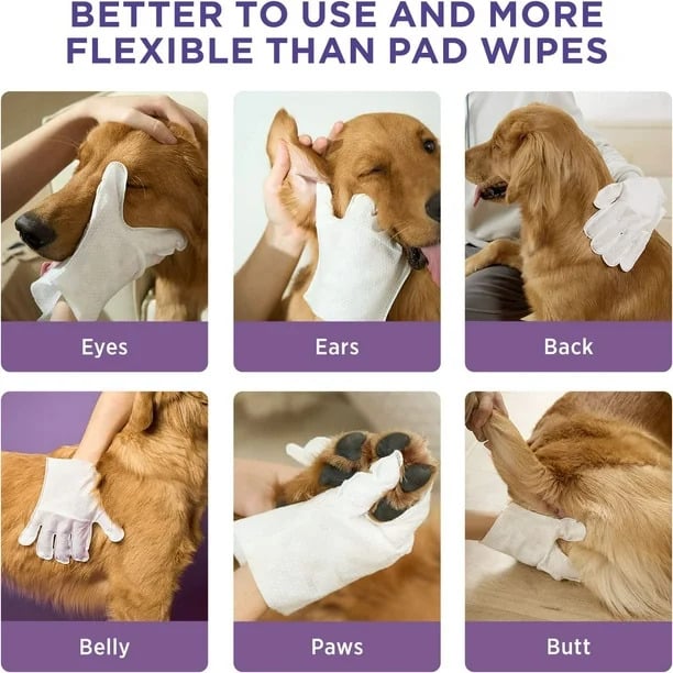 1+1 GRATIS | PawsFresh™ | Desodorierende Handtücher für Hunde | 6er-Pack