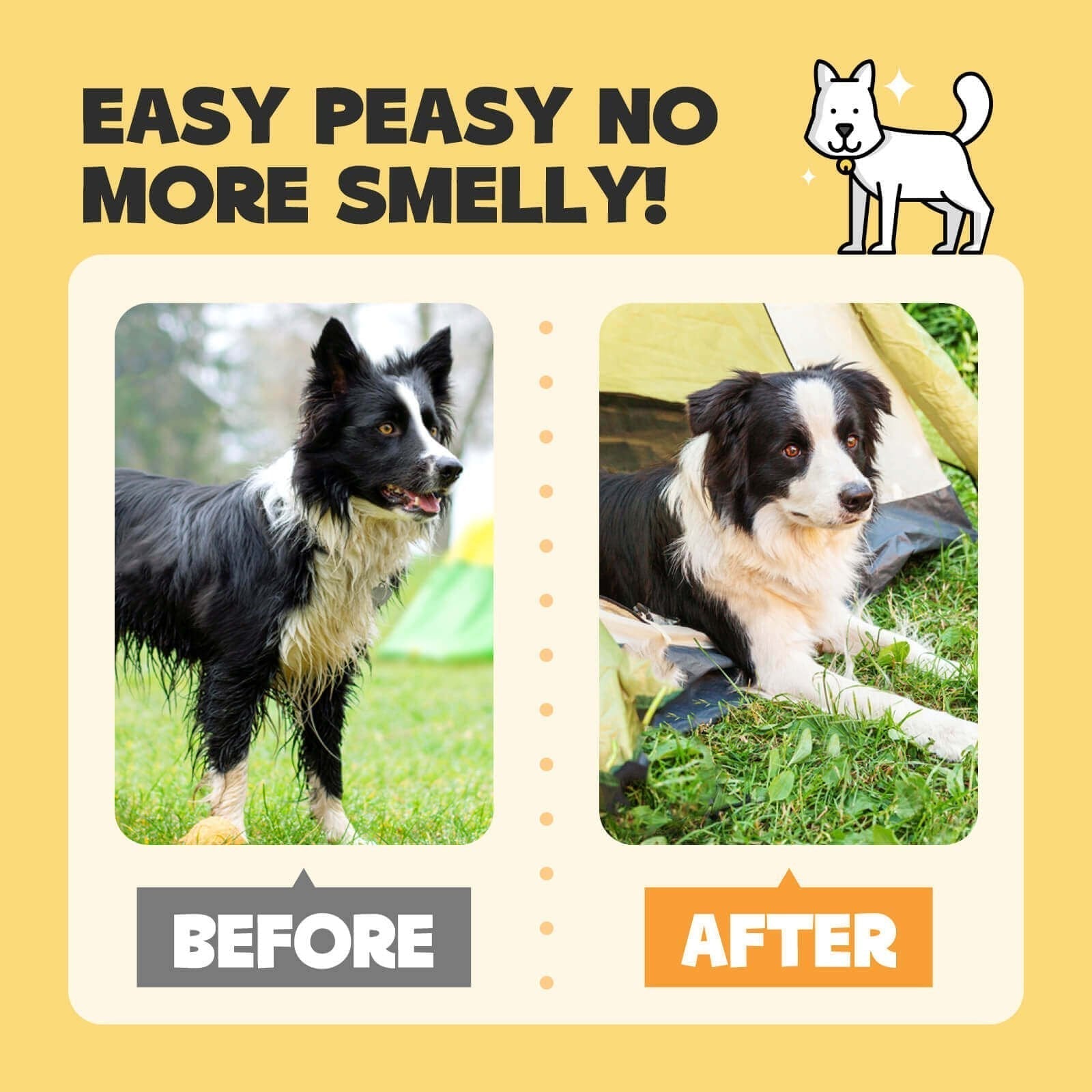 1+1 GRATIS | PawsFresh™ | Desodorierende Handtücher für Hunde | 6er-Pack