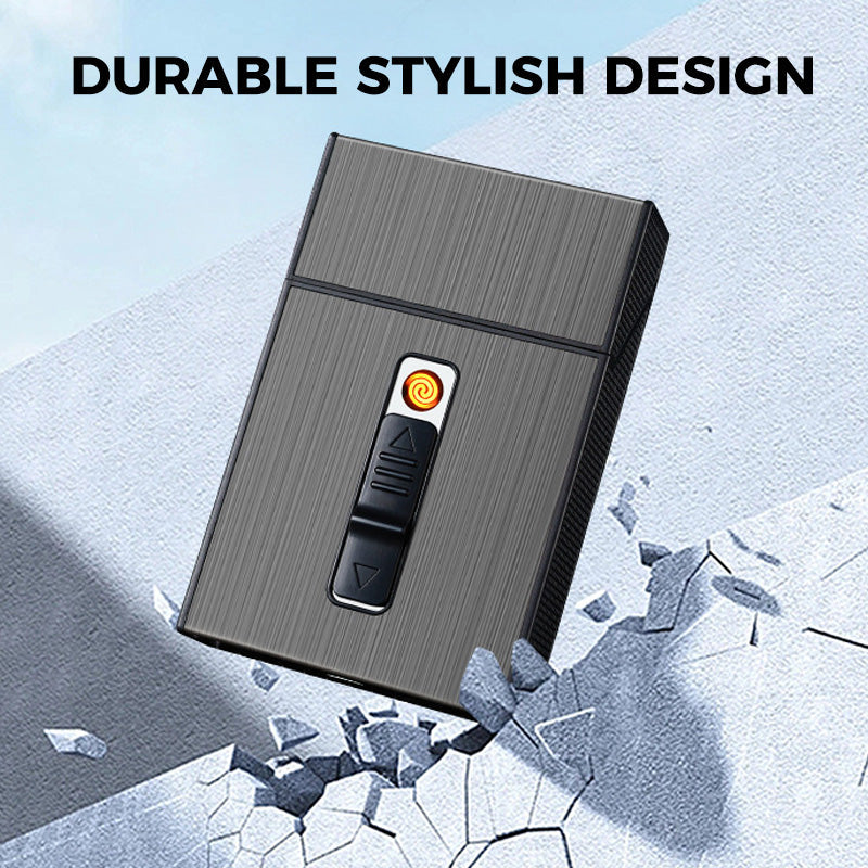 50% RABATT | IgnisCase™ | Das elegante Zigarettenetui mit integriertem, windfestem USB-Feuerzeug