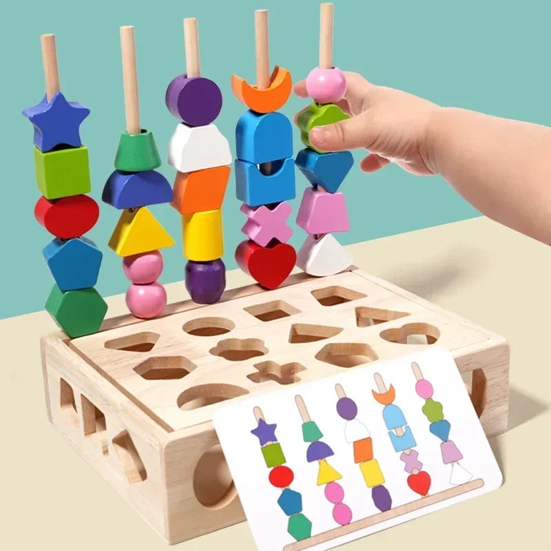 50% RABATT | Cogniblocks™ | Montessori Lernspiel aus Holz | Farben, Formen & Fantasie für kreative Kinder ab 3 Jahren
