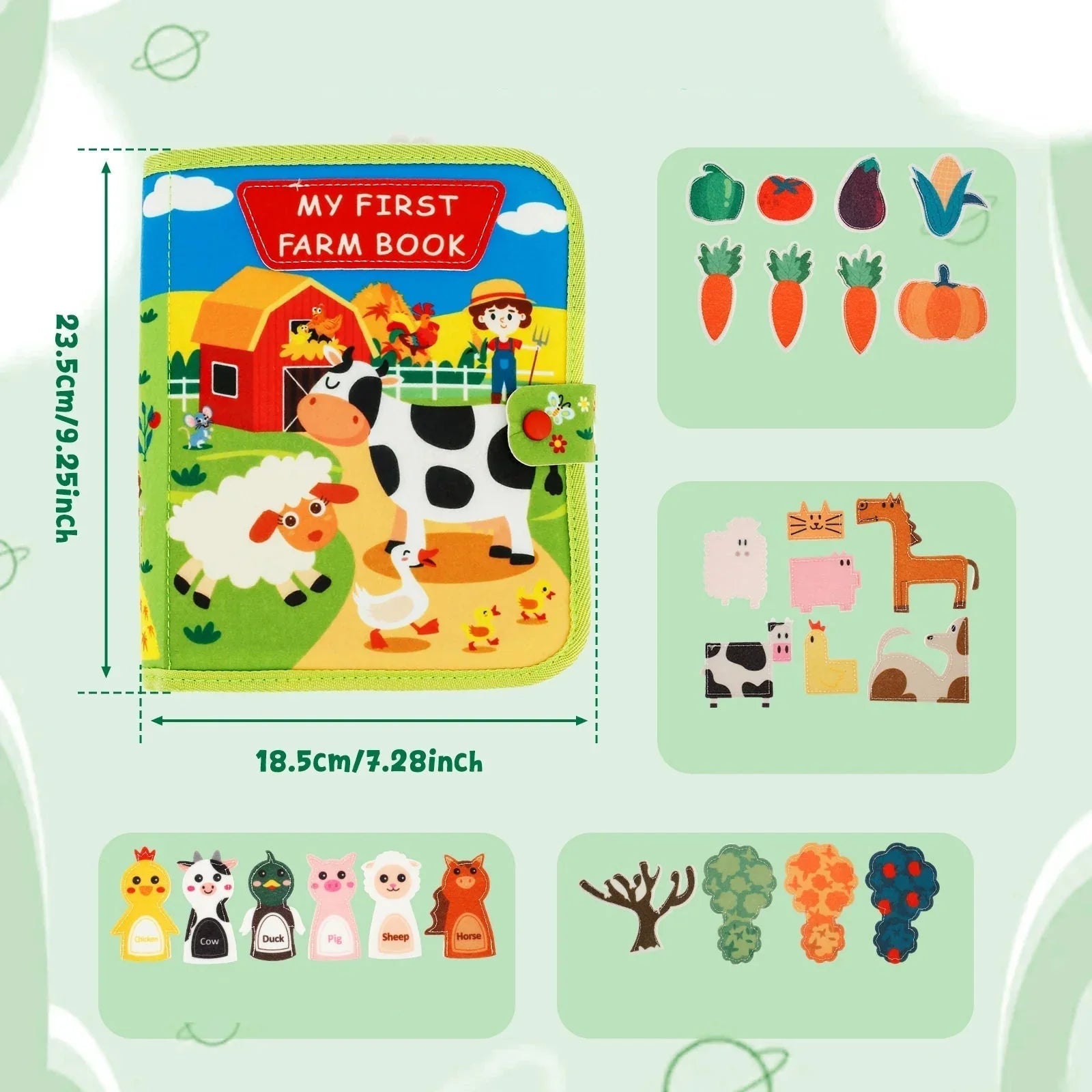 FarmTales™ | 20-in-1 Montessori Farm Busy Board für Kinder