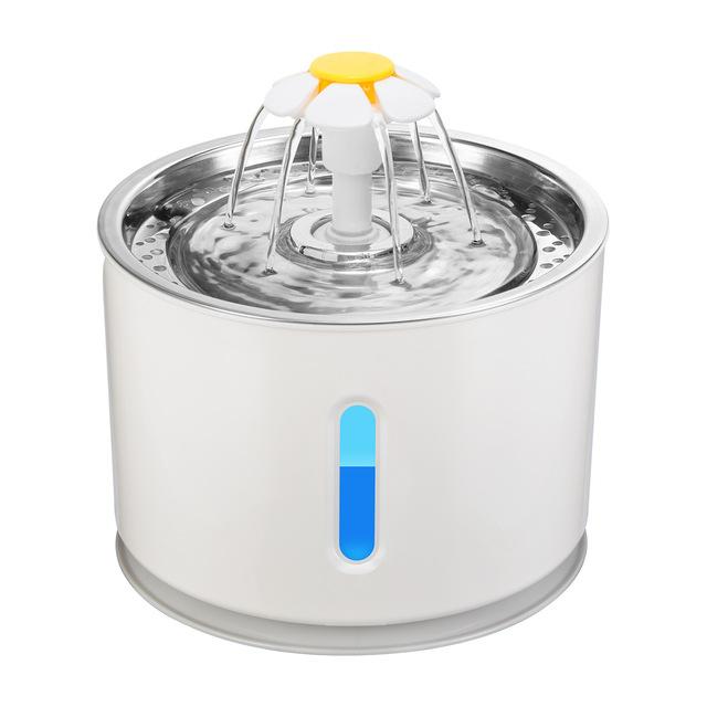 2,4L Automatische Haustier Trinkbrunnen mit LED | USB Wasserbrunnen für Katzen und Hunde