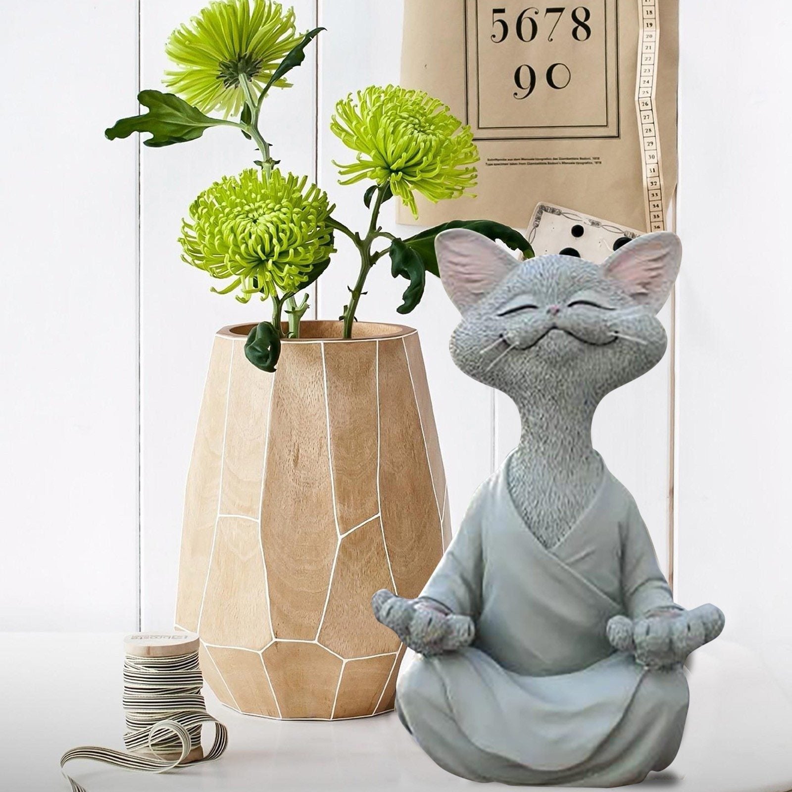 Buddha Katze Figur | Symbol der Ruhe und Weisheit für Ihr Zuhause