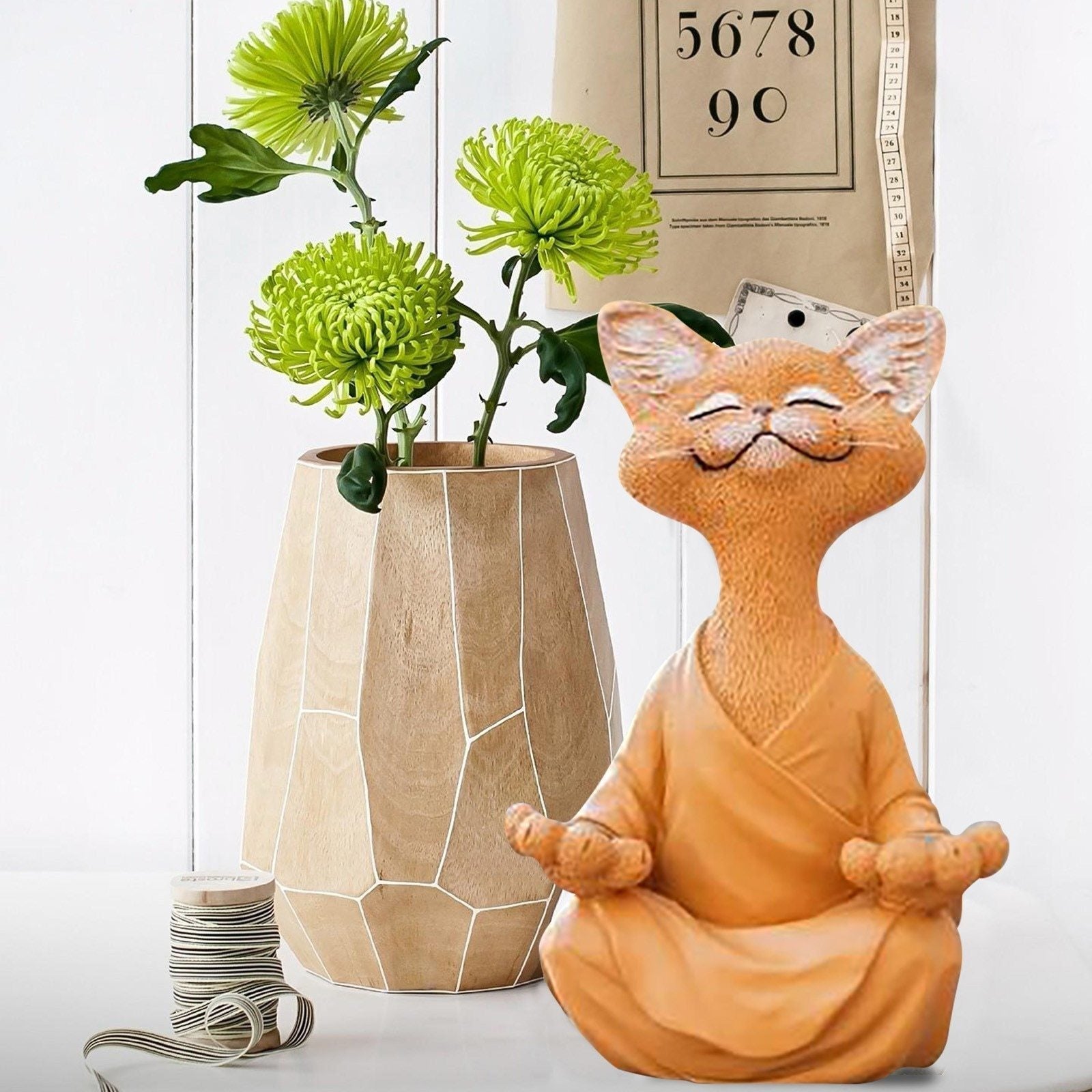 Buddha Katze Figur | Symbol der Ruhe und Weisheit für Ihr Zuhause