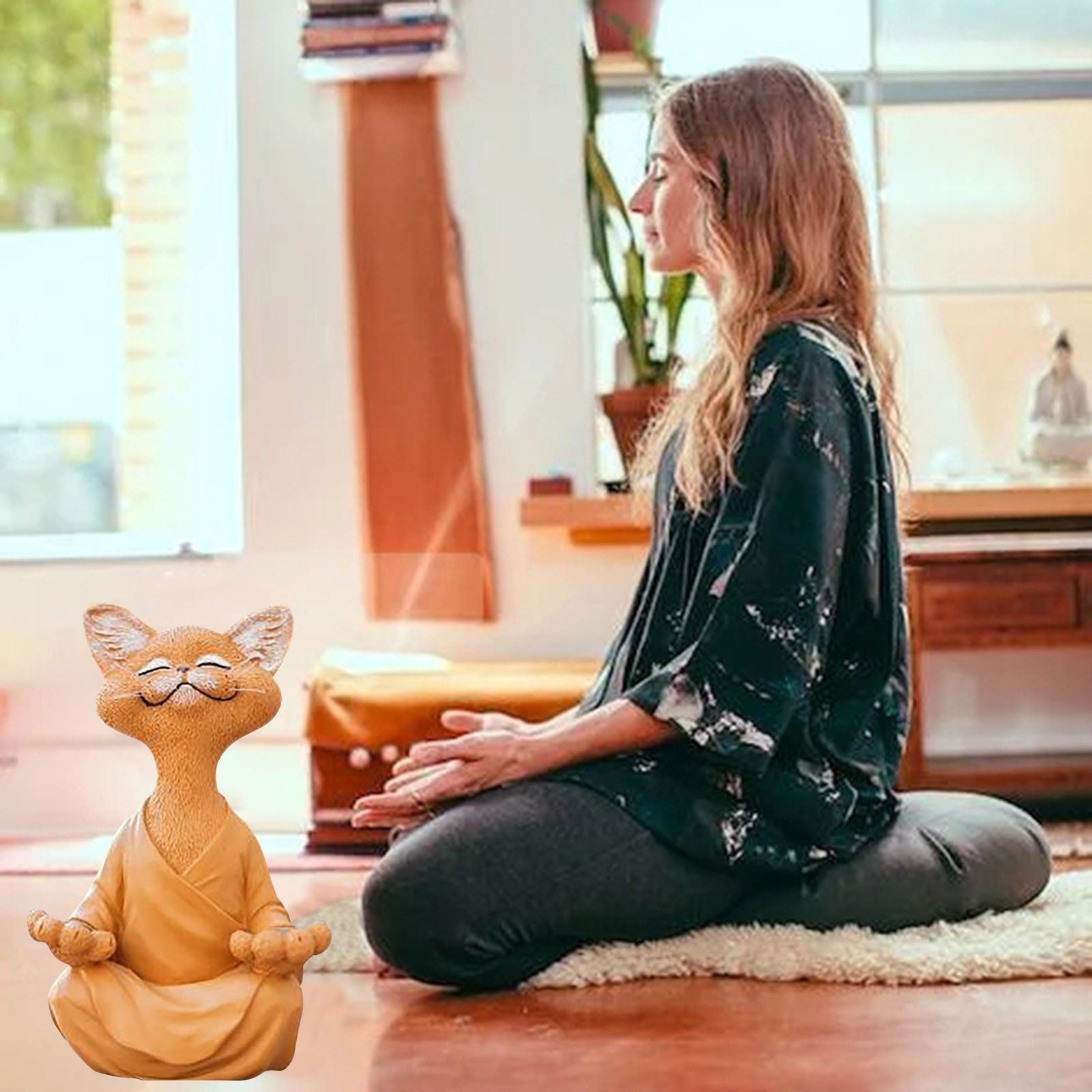 Buddha Katze Figur | Symbol der Ruhe und Weisheit für Ihr Zuhause