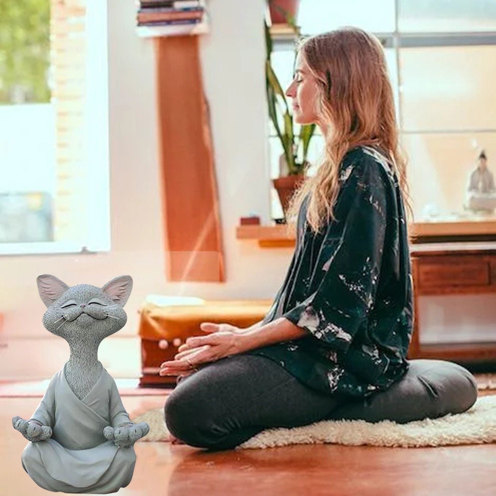 Buddha Katze Figur | Symbol der Ruhe und Weisheit für Ihr Zuhause
