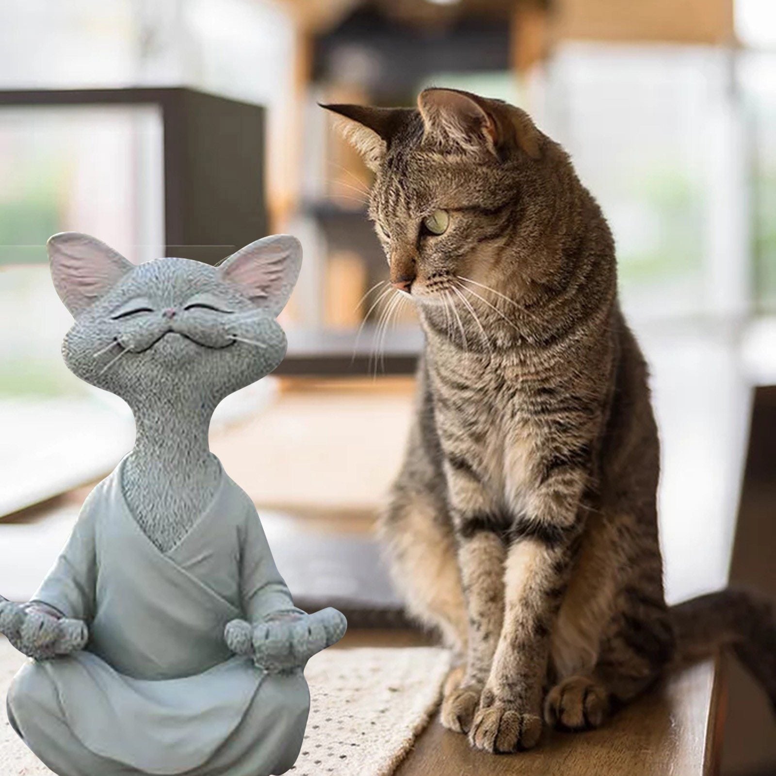 Buddha Katze Figur | Symbol der Ruhe und Weisheit für Ihr Zuhause