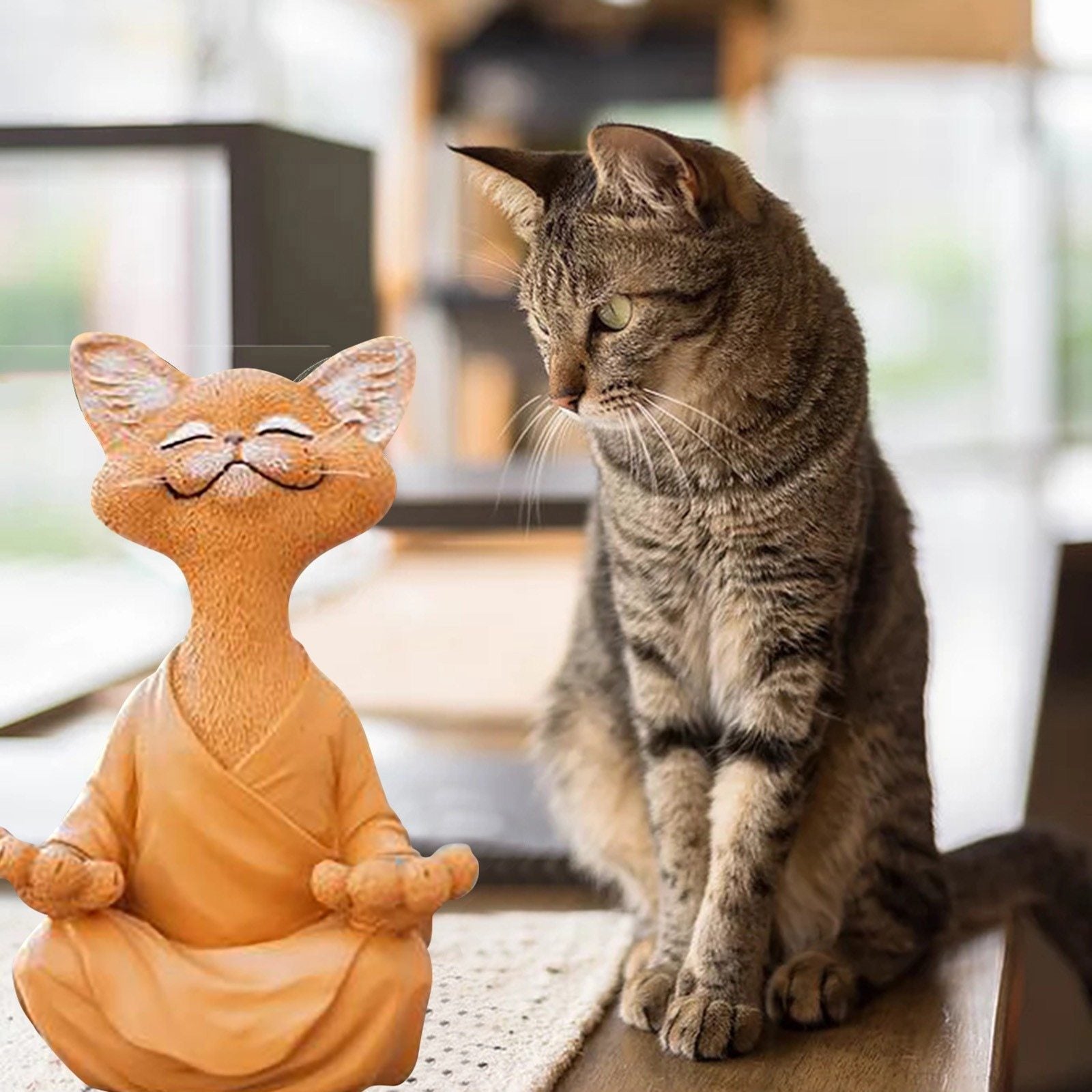 Buddha Katze Figur | Symbol der Ruhe und Weisheit für Ihr Zuhause