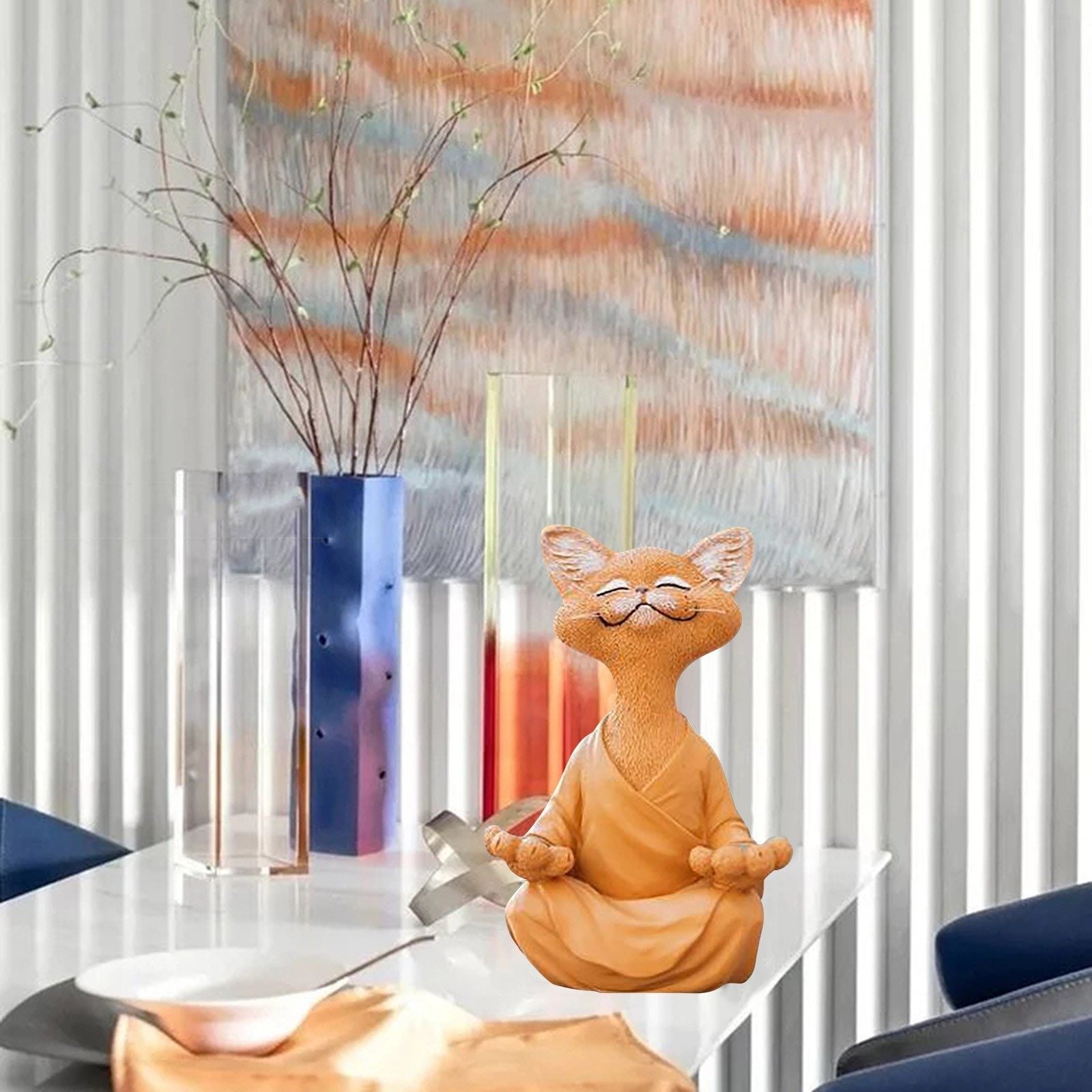 Buddha Katze Figur | Symbol der Ruhe und Weisheit für Ihr Zuhause