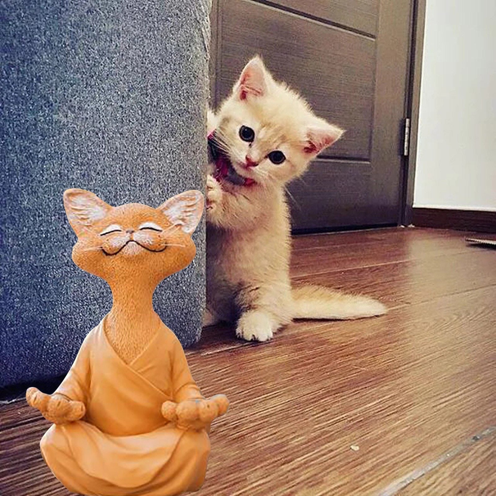 Buddha Katze Figur | Symbol der Ruhe und Weisheit für Ihr Zuhause
