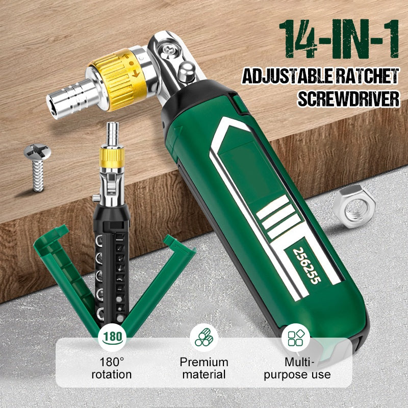 MultiScrew™ | 14-in-1 Schraubendreher mit verstellbarer Ratsche