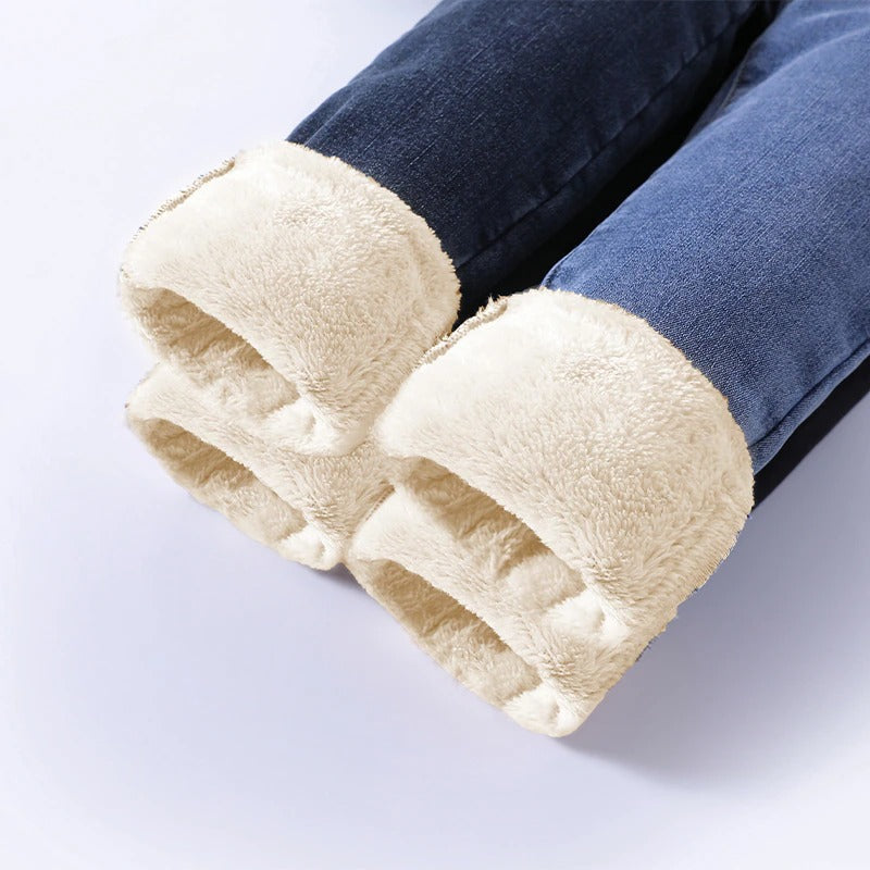 ArcticWarm™ | Gefütterte Damen Winterjeans | Hohe Taille & Slim Fit | Warm & Winddicht | Mit Weichem Fleece-Innenfutter